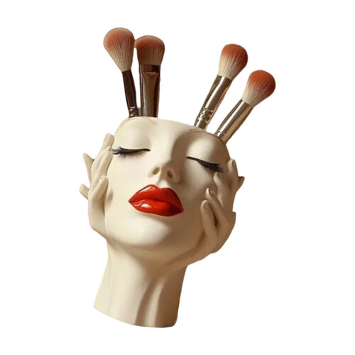 Lightweight Female Head Design Holder Ideal for Desk-D
