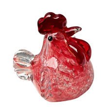 Statue de poulets en verre soufflé à la main, Figurines de-Rouge