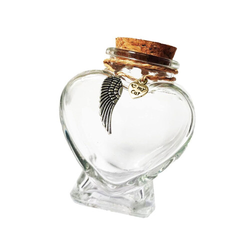 Pet Memorial Jar Personalize Engraved Charm Display Storage-1