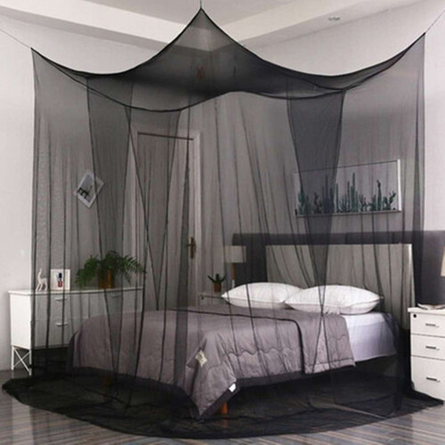 Mosquito Net Canopy for Large Beds with Tie-Down Straps 2