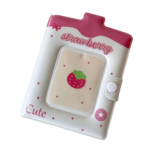 3Inches Mini Photo Album with Hole Photo Card Book Holder-White