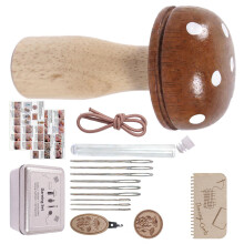 Natural Wood Sewing Mushroom Tool Safe Designs for Family-brown