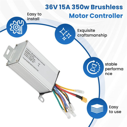 Electric Scooter Controller Aluminum Scooter Brushless Motor Controller 36V 15A 350w for Scooter Controller Replace Part 2