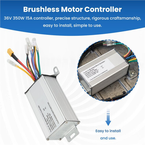 Electric Scooter Controller Aluminum Scooter Brushless Motor Controller 36V 15A 350w for Scooter Controller Replace Part 2