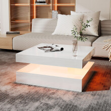 White Square Coffee Table for Living Room