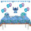 Birthday Decoration Stitch, 55-Piece Set, Includes 1