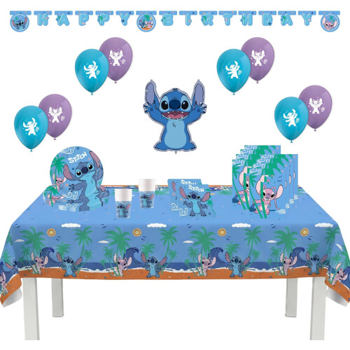 Birthday Decoration Stitch, 55-Piece Set, Includes