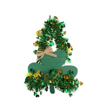 Wood Shamrock Door Sign Ornament for Front Door- color strips