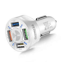 Autolader - NOBRAND - 4 USB-poorten - 35W - Snel opladen - Meerdere beveiligingen