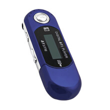 USB MP3 Player With TF Card Slot And LCD Display Power By-Blue