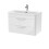 Balterley Balterley Wave 800mm Wall Hung 2 Drawer Vanity Unit with Thin-Edge Ceramic Basin - Gloss White 2