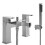 Balterley Modern Bathroom Soft Square Deck Mounted Bath Shower Mixer Tap - Chrome 2