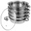 Stainless Steel Steamer Silver 5 Layers with 5 Layers Versatility for Home Use 3