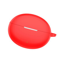 Couvercle de boitier en silicone pour étui pour écouteurs-Rouge