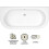 Balterley 1700 x 750 Curved Back To Wall Bath & Panel 2