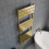 Balterley Ecton Square Flat Towel Radiator 1213mm x 500mm, Brushed Brass 2
