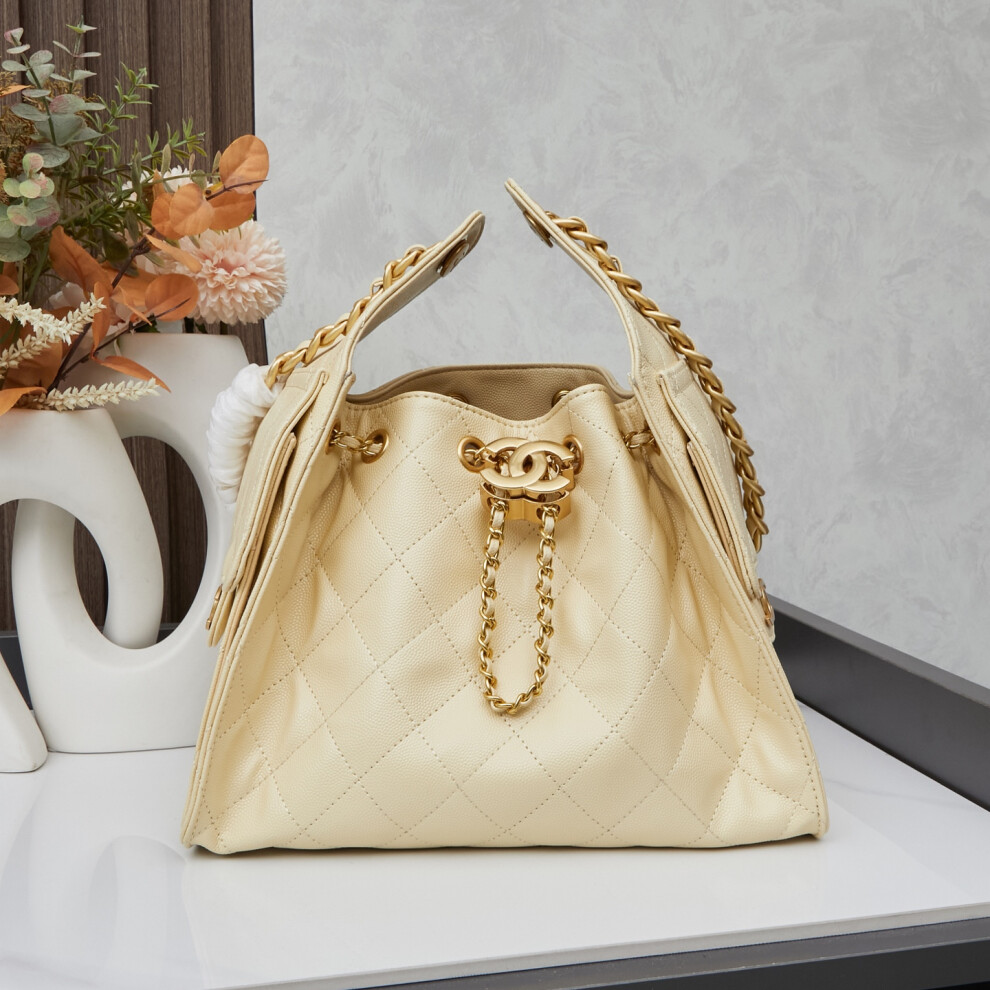 Xhrain Chanel 25 Bag Caviar 9668 Yellow