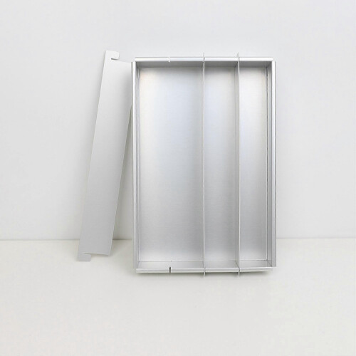 4X Battenberg Battenberg Cake Pan, Commercial Weight Anodised Aluminium, Silver A 2