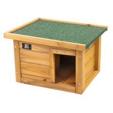 KCT Oslo Wooden Hedgehog House for Garden Outdoor Animal Shelter Hibernation Box Feeder Feeding Station