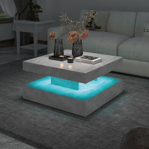 Grey Square Coffee Table for Living Room 2