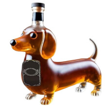 Gravhund Glas Whisky Karaffel - Dyreformet Spiritusflaske - Novelty Bourbon Beholder & Vinkaraffel, Gaveideer til Hjemmebaren