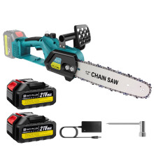 12inch Brushless Electric Cordless Chainsaw Wood Cutter Saw with Oiler System 2pcs Li-ion Batteries