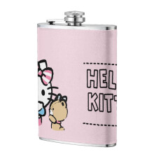 Hello Kitty 225 ml rustfritt stålflaske - kompatibel med brennevin og - og