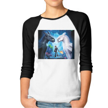 Hur du tränar din drake dam baseboll-T-shirts bomull klassisk t-shirt