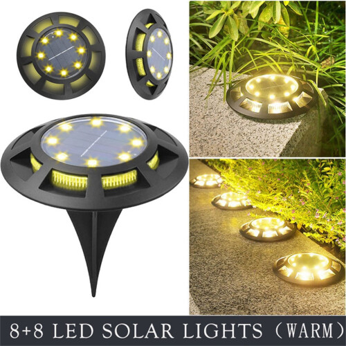 WSBDENLK Solar Ground Lights Warm Light 2 Pack