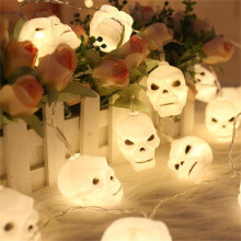 10 LED Halloween Dödskalle Ljusslinga 1,2 m Halloween Dekorationstillbehör