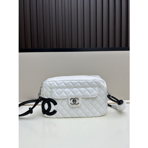 CHANEL Cambon Camera Bag Black White