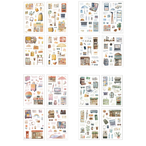 Travel Series Scrapbooking Sticker Transparents Decorative-1 1