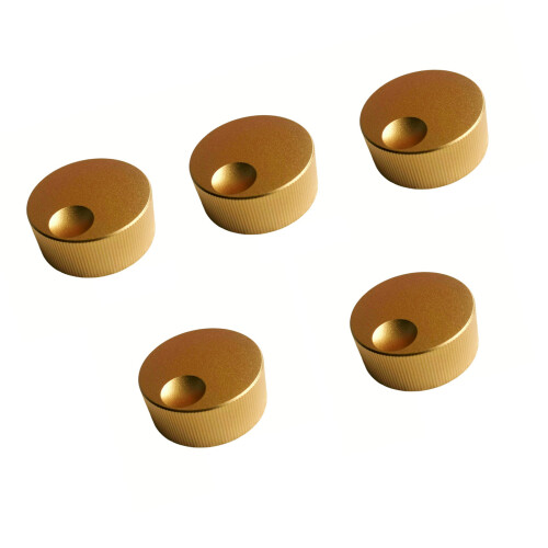 Bouton de commande en aluminium massif, 5 pièces, avec-Jaune