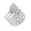 Unique Multi Loop Intertwined Ring Cold Tone-A21 1 2601276 1
