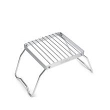Outdoor Camping Stove Frame Foldable Stainless Steel Stand for Picnic BBQ Cooking Compact Size