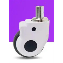 5 Inch Swivel Caster Wheel with Locking Brake, Low Noise Rolling, Universal 28x40mm Mount