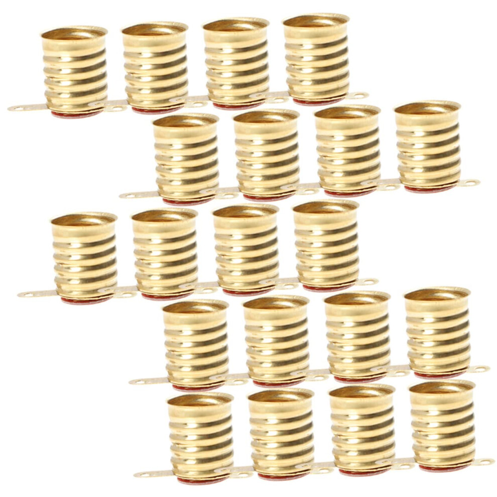 20Pcs E10 Lamp Holders Copper Bulb Sockets Reliable Heat Resistant Design For Diy Projects 9351714676823