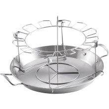 Stainless Steel Chicken Drumstick and Wing Rack for BBQ Grill, Even Heat Circulation, Easy Clean