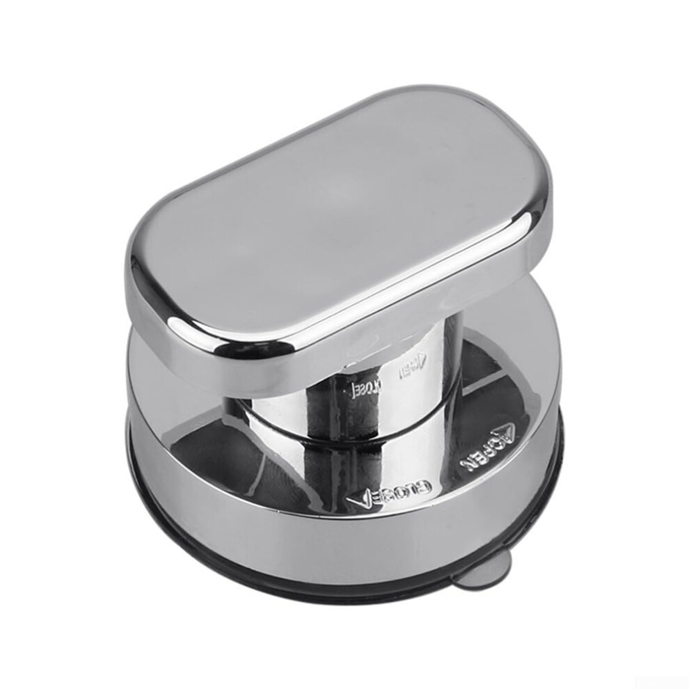 Silver Suction Cup Grab Handle With Vacuum Lock Grip, Drill Bathroom Suction Handle, 5Kg Load, Small