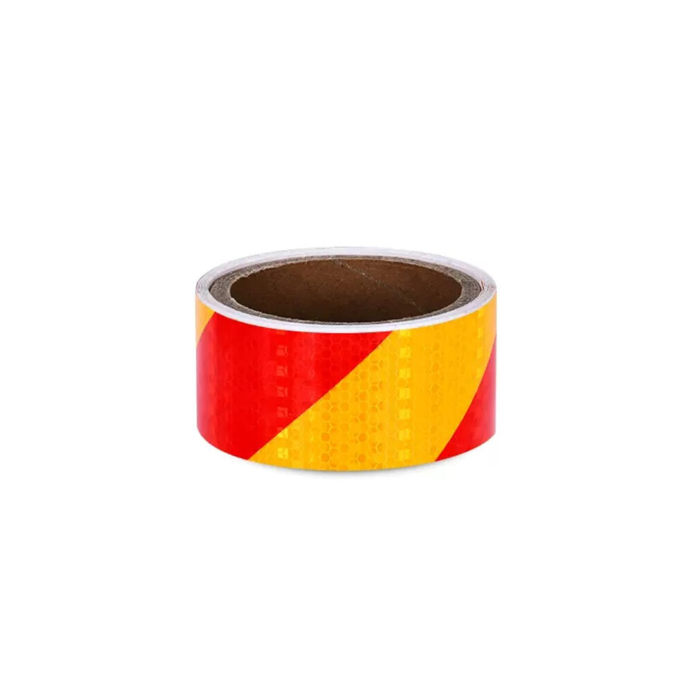 Reflective Safety Tape 5Cm X 3M Visibility Weatherproof Adhesive For Vehicles Trailers Bicycles Red/Yellow 9351714676908