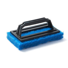 Pool Cleaning Brush with Plastic Handle, Easy Clean Sponge Scrub for Swimming Pool, Bathtub and Fountain