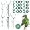 5 Pack Adjustable Plant Support Stakes Set, Stackable Monstera Support Frame for Indoor Potted Climbing Plants 1