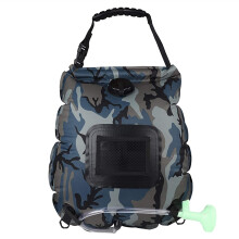 20L Solar Camping Shower Bag with Thermometer, Solar Heating Design for Outdoor Camping Hiking and Car Use
