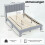 Sommier plateforme pour matelas 200x140 cm, velours gris 2