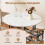 Foldable Dining Table, Marble Look, Seats 2-4, Mobile 4