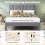 Sommier plateforme pour matelas 200x140 cm, velours gris 3