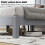Sommier plateforme pour matelas 200x140 cm, velours gris 5
