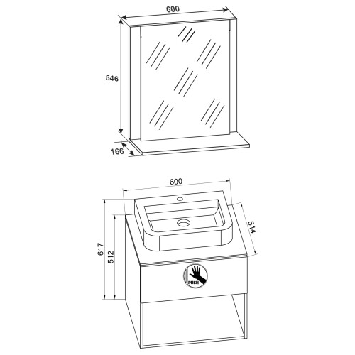(Matt, Single Basin) 3 pcs. washbasin Lendas ll 2