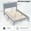 Platform Bed Frame for 200x140 cm Mattress, Grey Velvet 2