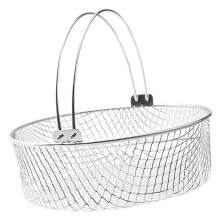 Stainless Steel Air Fryer Basket with Handle, Mesh Rack for Crisp Air Circulation and MultiFunction Cooking